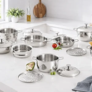 Juego Gourmet 17 Piezas Serie Zylstra Rena Ware Peru acero inoxidable certificado NSF cocina saludable Lima